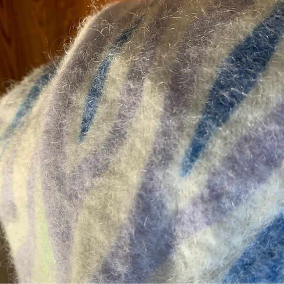 Betta Pastel Zebra Print Mohair Alpaca Blend Sweater - Picture 5 of 8